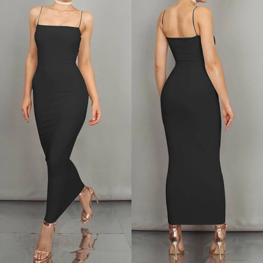 Long Sling Slim Fit Dress - Prestige & Style